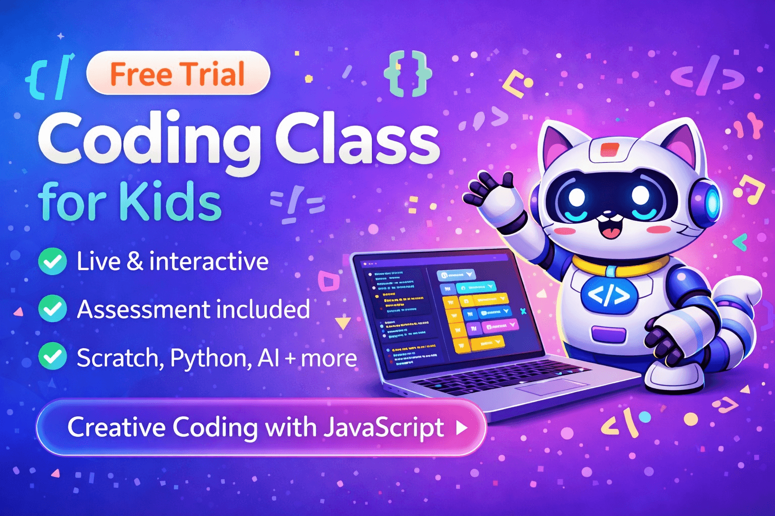 Coding for Kids & Teens (Ages 5–18)